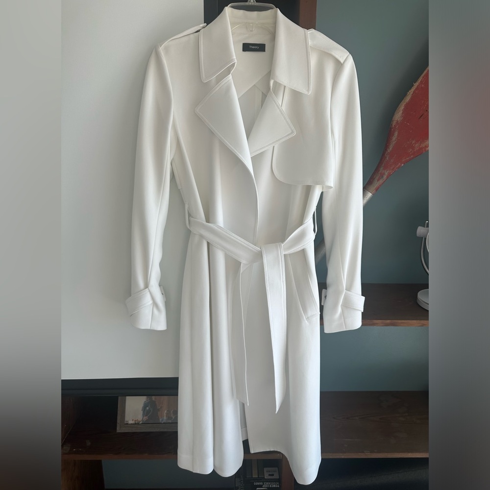 Theory Oaklane Maxyne Crepe Trench - NWOT